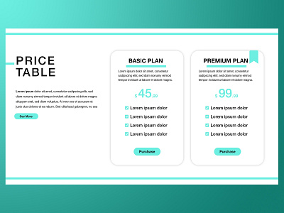 Pricing Table for Download adobe design download graphic design price pricing resource table web website xd
