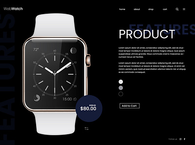 #DailyUI 012-E-Commerce Shop adobe challenge dailyui design ecommerce features graphic design product shop ui watch web website xd