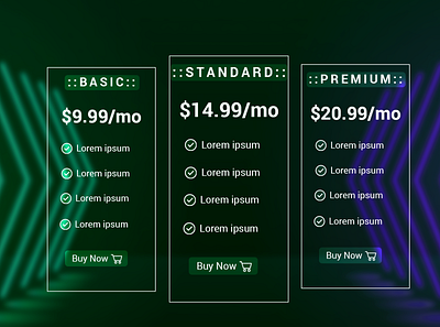 #DailyUI 030 Pricing adobe design graphic design pricing table ui web website