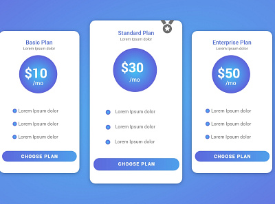 #DailyUI 030 Pricing adobe adobexd design graphic design pricing pricingplan pricingtable ui uiux ux web website