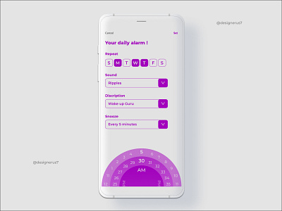 mobile ui alarm concept
