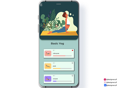 basic yog animation app design illustration ui ui design ux yoga