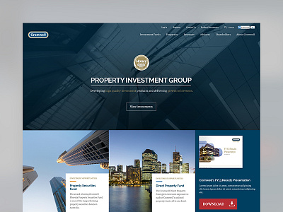 Cromwell concept corporate investment property responsive ui ux website