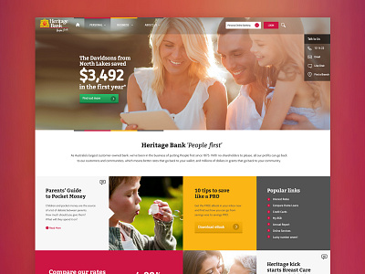 Heritage Bank bank finance heritage home homepage loan mortgage rates web