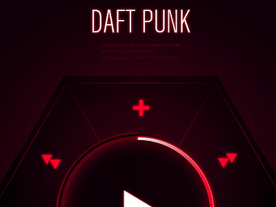 Music Player app bright daft fiction futuristic mobile music play player punk sci fi ui