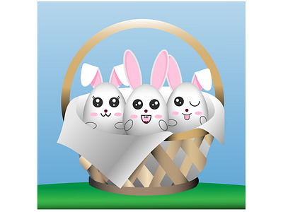 Easter eggs animals bunny design easter eggs graphic happy illustration love pet rabbit ui vector