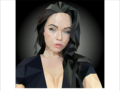 My first portrait lowpoly illustration lowpoly portrait vector