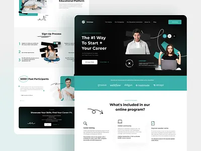 Career and Job landing business career careers college design education employer employment find job hire hiring interface job job application job platform student trainging ui ux vacancy work