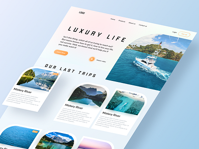Homepage for life coach website design homepage landing page luxury minimal sea ui uiux website yacht