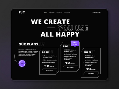 Landing page concept