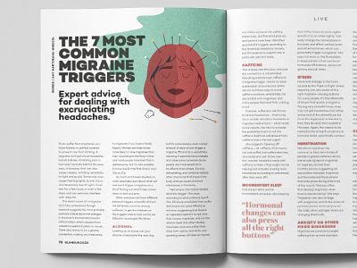 Migraine triggers concept illustration editorial editorial illustration illustration magazine