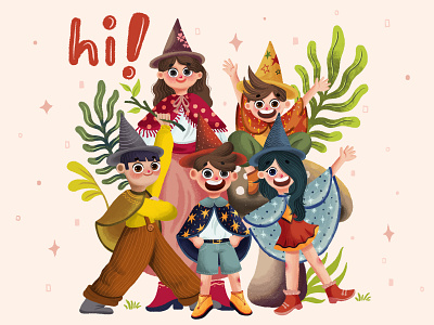 hi! - Children Book Illustration books bright character character design child children children book illustration childrens book design illustration kids kids illustration playful design