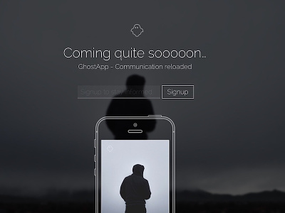 GhostApp - Coming Soon Page Concept landingpage madebyderprinz webdesign