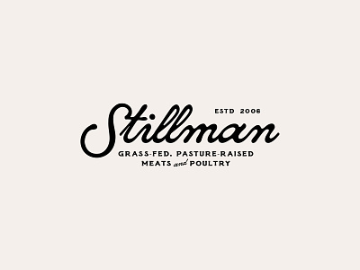 Stillman Quality Meats brand identity branding butcher logo butcher shop cow farm farm logo handmade font logo design meat monogram