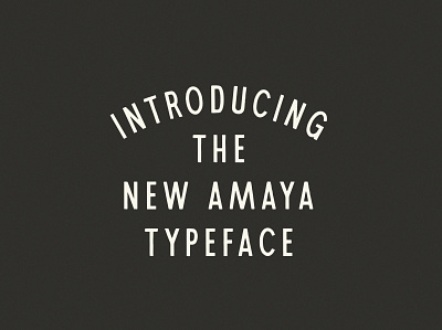 Amaya | Display Typeface display font font design hand drawn hand made hand type handtype type design typography vintage font vintage lettering vintage type
