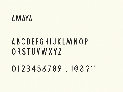 Amaya Typeface