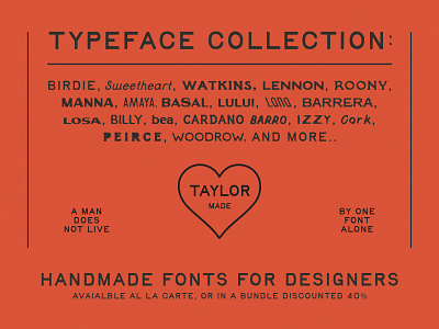 Typeface Collection brand identity display font font collection font design graphic design grids handmade layouts military oldschool script typefaces typography vintage vintage type