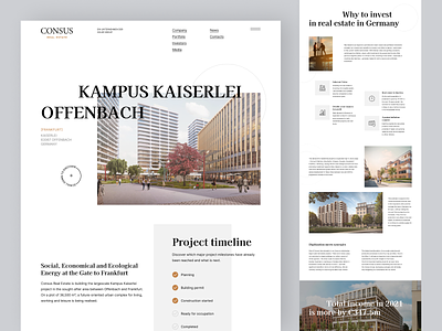 Consus - real estate agency portfolio redesign