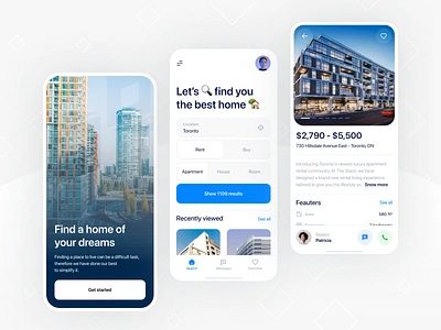 Real Estate App apartment app design house mobile app property real estate rent ui ux