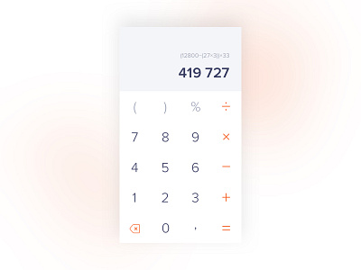 Daily UI #4 - Calculator App dailyui