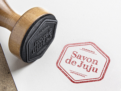 Savon de Juju Logo brand logo rubber savon de juju stamp