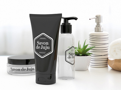 Savon de Juju packaging render 3d beauty logo packaging