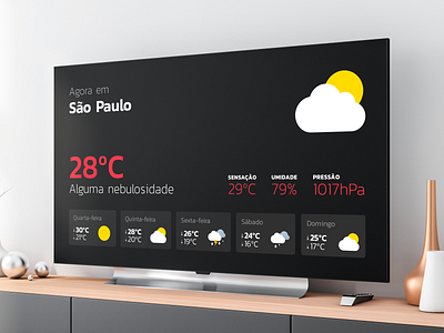 Weather App for Apple TV app apple tv design icon ui weather