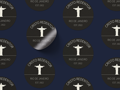 Sticker Cristo Redentor/ Christ Redeemer adesivo branding design graphic design icon illustration sticker turism turismo typography vector