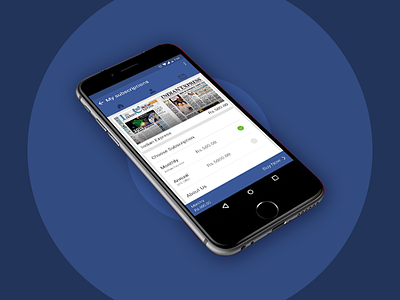 Reader Subscription Screen app design mobile ui