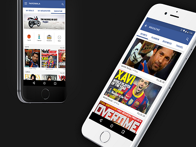 Paperwala Magazine Category Screen app design mobile ui