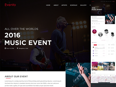 Evento _ Events webpage events ui ux website