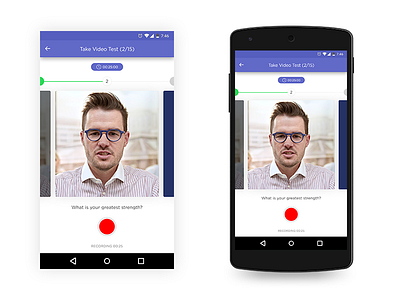 Video Recording app design mobile ui ux