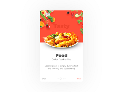 Getting started page design for food app app design mobile ui ux