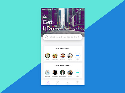 Get It Done Explore Page mobile app ui ux