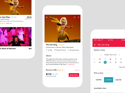 Drama Booking booking drama mobile app show ui ux