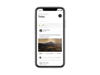 Facebook Home page iOS 11 design concept