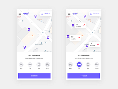 Parking Finder App Design Concept mobile app parking finder ui ux