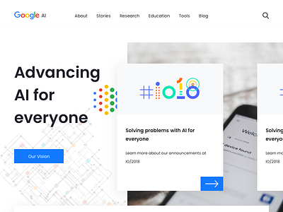 Google AI Website Concept Design googleai responsive simple ui ux web