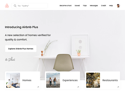 Airbnb Landing Page Concept Design responsive simple travel ui ux web