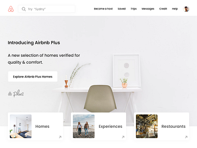 Airbnb Landing Page Concept Design