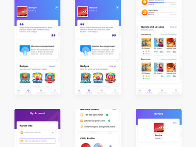 Parent zone - Disney Byju's Early Learn app design elearning kids app mobile mobile app mobile app design ui ux