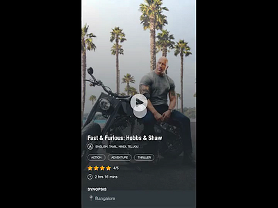 Online movie booking adobexd animation app design ios mobile mobile app movie app prototype ui ux