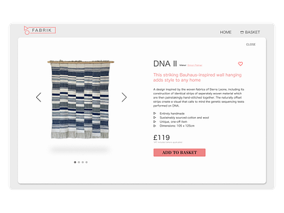 Shop Item 012 daily ui dailyui dailyui 012 dailyui012 dailyuichallenge design e commerce e shop ecommerce hanging shop ui wall weave weaving