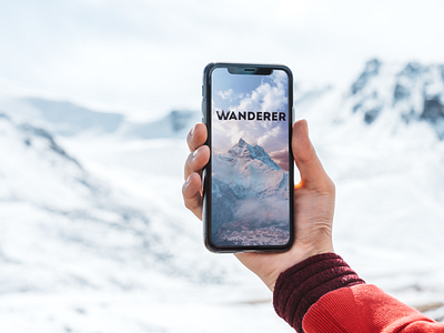 Wanderer App Mockup adventure app design explore figma mockup travel ui ux