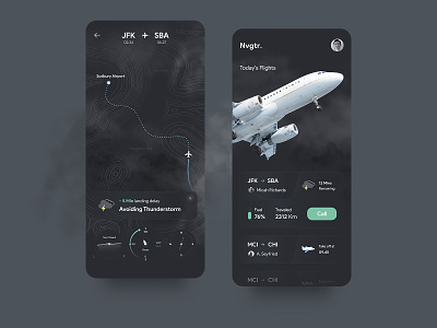 Pilot Navigation Flight Concept airplane compass destination direction distance flight flights fuel landing map meter modern navigation neumorphism pilot rocket scifi speed takeoff weather