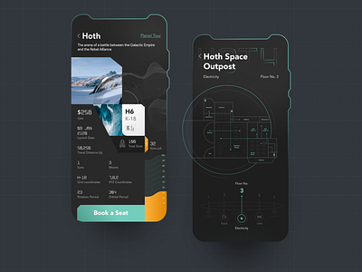 Galactic Traveling blue card clean dark design free freestyle futuristic galaxy ios minimalist mobile modern neumorph neumorphism spacex star wars ui ui design ux