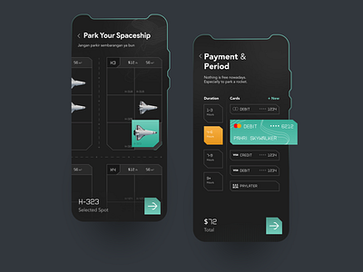 Rocket Parking Mobile App Concept