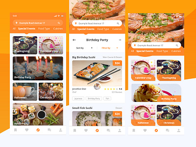 Food App Visual Exploration cuisine find food food food app food list food menu food search meat menu restaurant restaurant app restaurant design restaurant search sushi