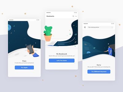 Blank State Illustrations 404 blank blank state connection error empty empty state network error no bookmark no content not found search result