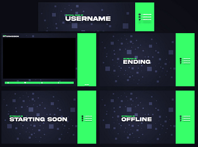 Clean Stream Pack branding design graphic design stream graphics stream overlays stream package